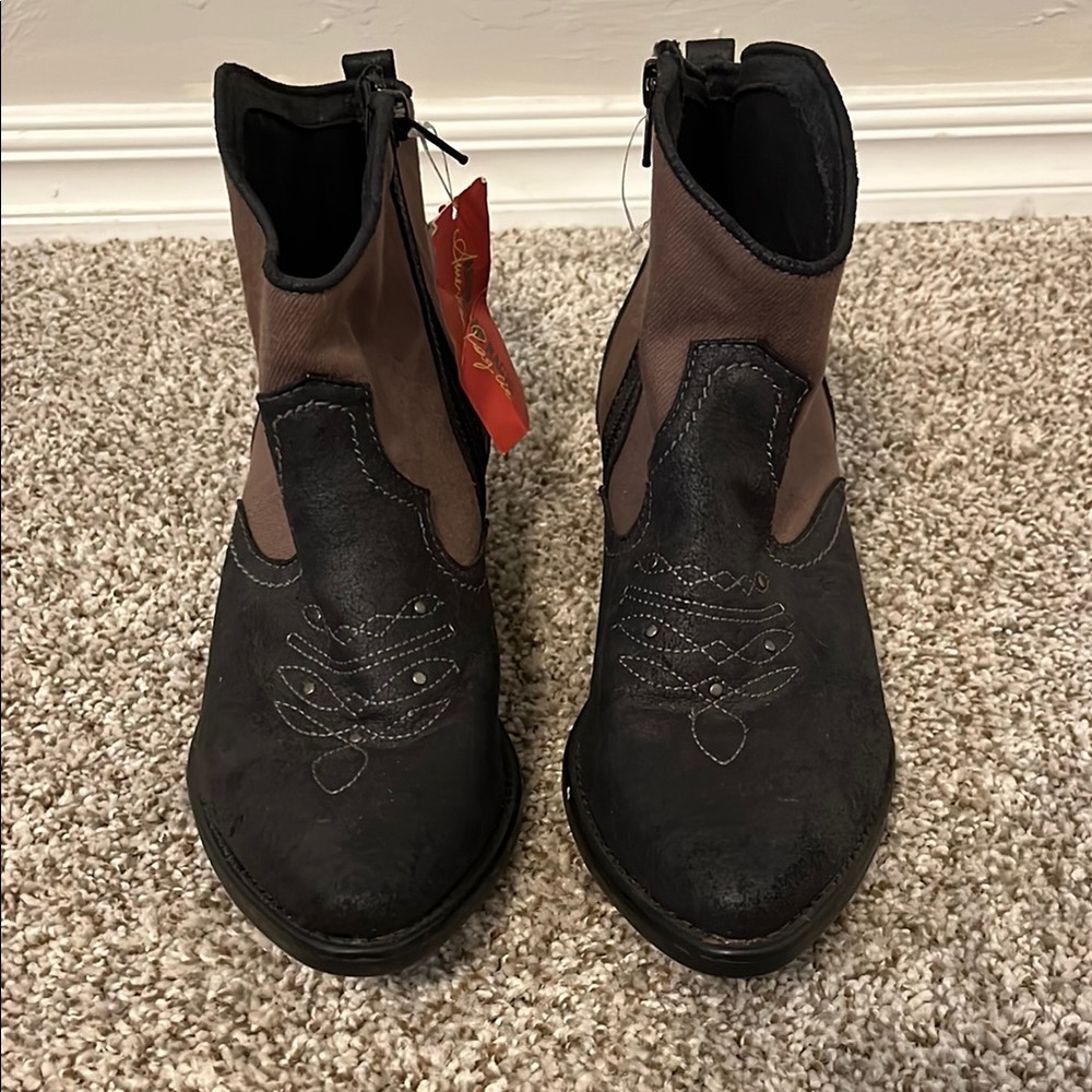 American Rag Black and Brown Ankle Booties